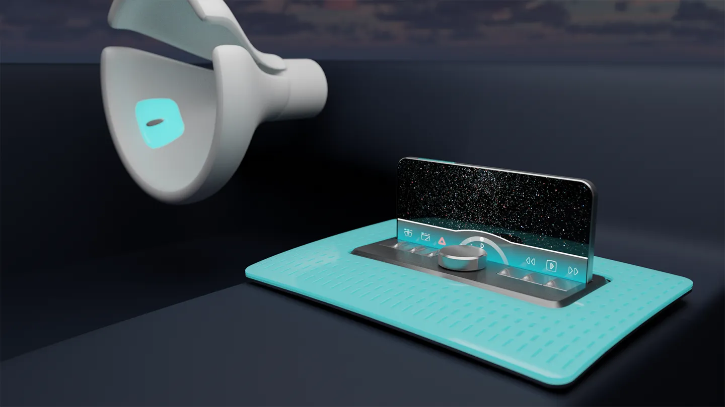Context render of car interior