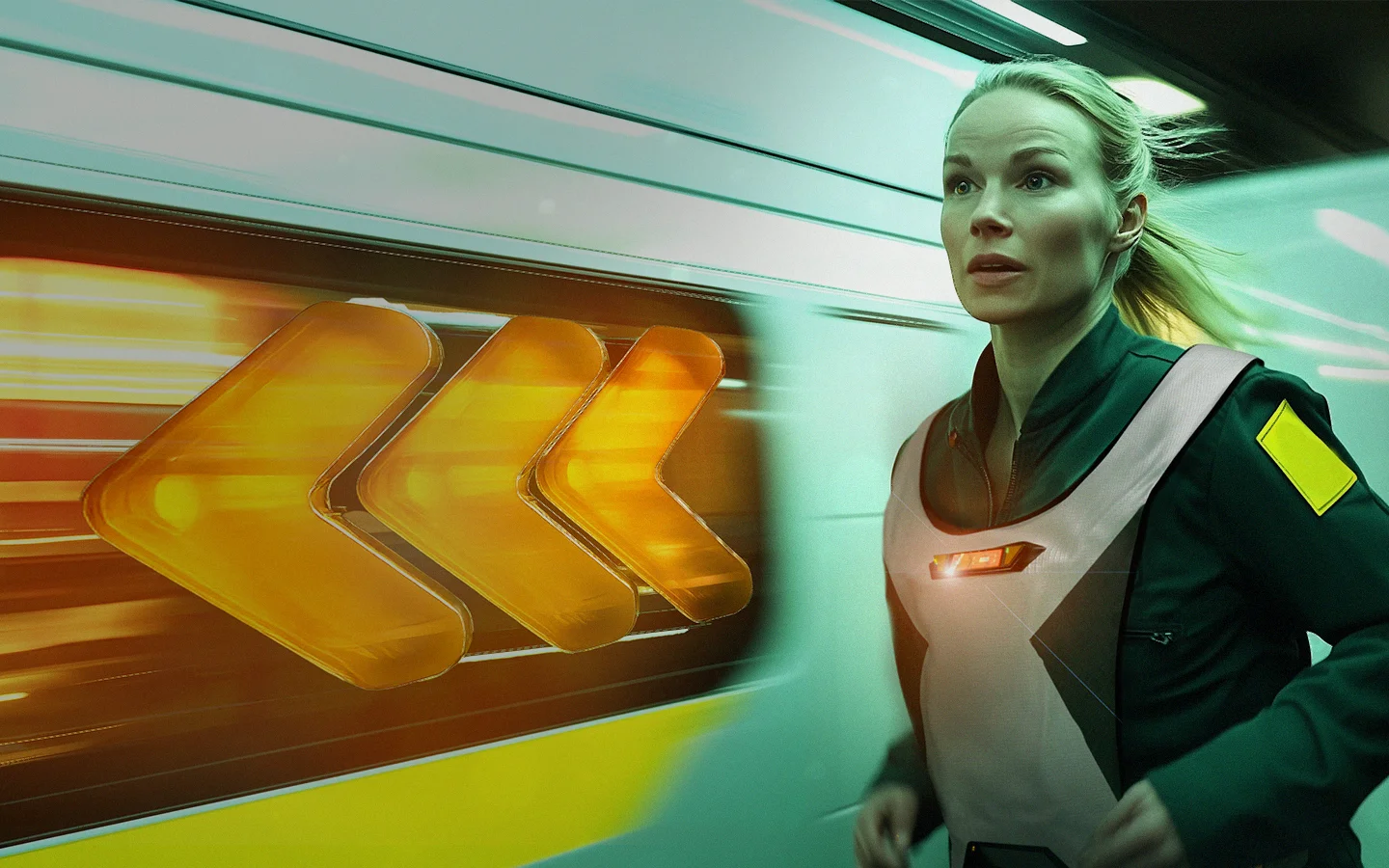Contextual-Render-Navigation-Vest Swedish paramedic running and wearing a naviagtion vest industrial design concept