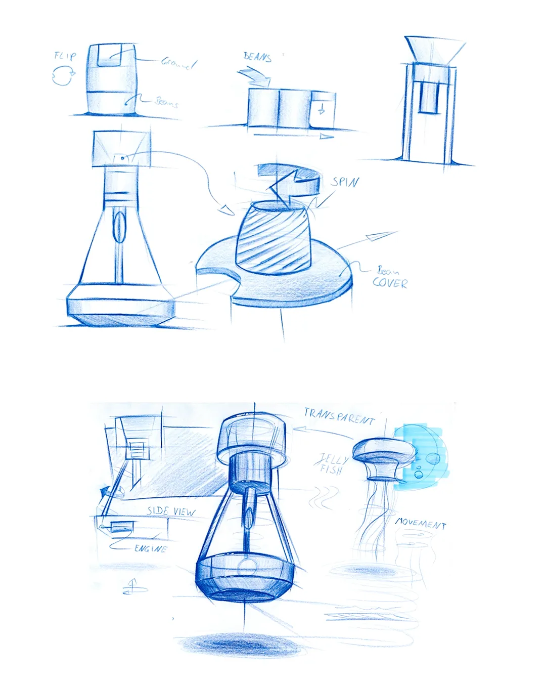 Pencil-Sketches-Coffee-Grinder Pencil Sketches of a Coffee Grinder